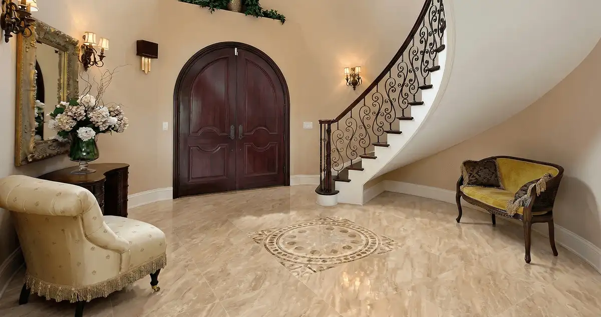 Entrance hall with professionally installed ceramic tile flooring in Buffalo NY