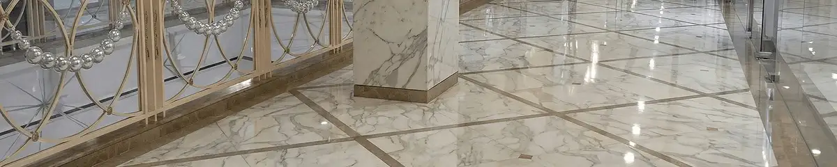 Beautiful marble floor professionally installed in Buffalo, NY
