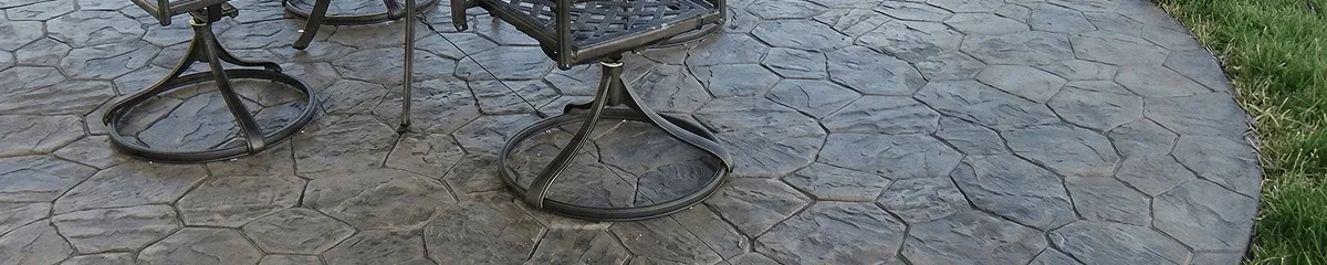 Garden relaxation area with professionally installed stone flooring in Buffalo NY